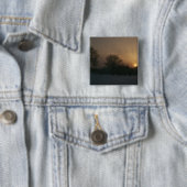 Castle Charlottenhof, Sunset Vierkante Button 5,1 Cm (In situ)