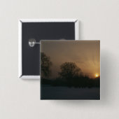 Castle Charlottenhof, Sunset Vierkante Button 5,1 Cm (Voorkant /achterkant)