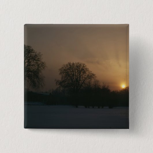 Castle Charlottenhof, Sunset Vierkante Button 5,1 Cm (Voorkant)