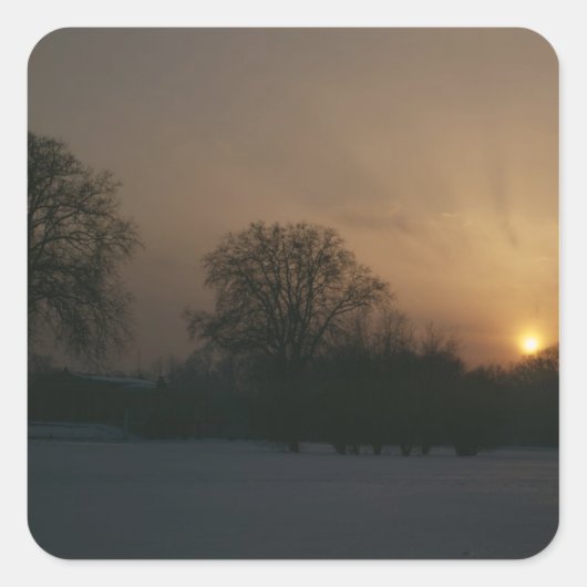 Castle Charlottenhof, Sunset Vierkante Sticker (Voorkant)