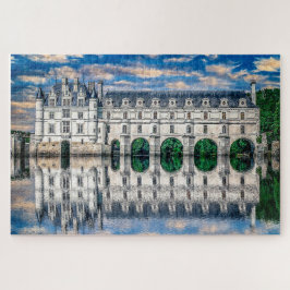 Castle (chateau) de Chenonceau. Frankrijk. Legpuzzel
