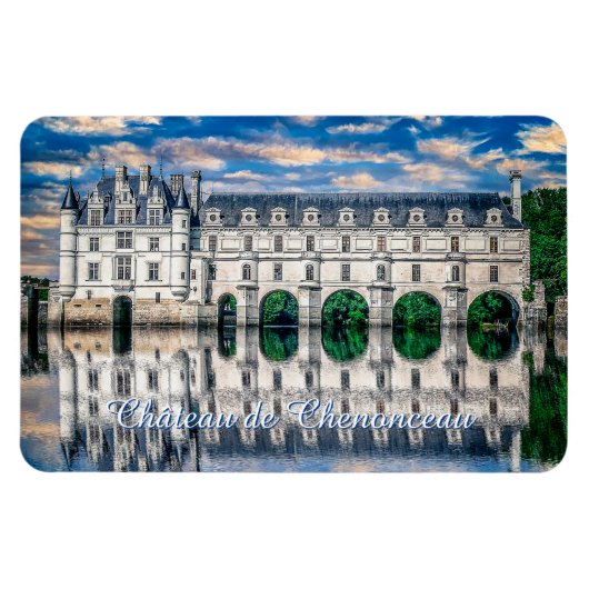 Castle (chateau) de Chenonceau. Frankrijk. Magneet (Horizontaal)