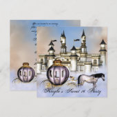 Castle Clouds Princess Sprookje Sweet 16 Party Kaart (Voorkant / Achterkant)