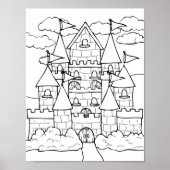 Castle Coloring Page Poster (Voorkant)