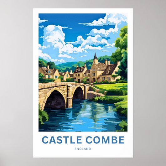 Castle Combe England Reisprint Poster (Voorkant)