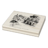 Castle Combe Village Sketch, Wiltshire Verenigd Ko Rubberstempel (Stempel)