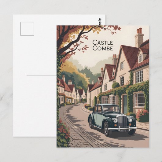 Castle Combe vintage Briefkaart (Voorkant / Achterkant)