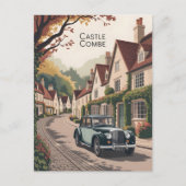 Castle Combe vintage Briefkaart (Voorkant)