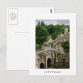 Castle Combe White text briefkaart (Voorkant / Achterkant)