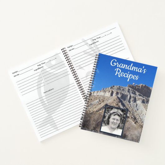 Castle Country Foto Grandma's Recipe Book Notitieboek (Binnen)