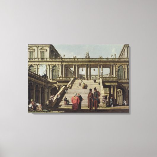 Castle Courtyard, 1762 Canvas Afdruk (Voorkant)