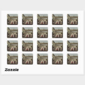 Castle Courtyard, 1762 Vierkante Sticker (Vel)