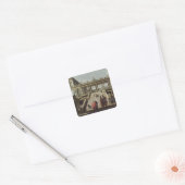 Castle Courtyard, 1762 Vierkante Sticker (Envelop)