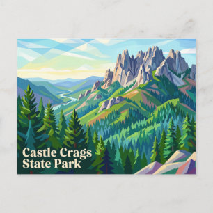 Castle Crags State Park Californië Briefkaart