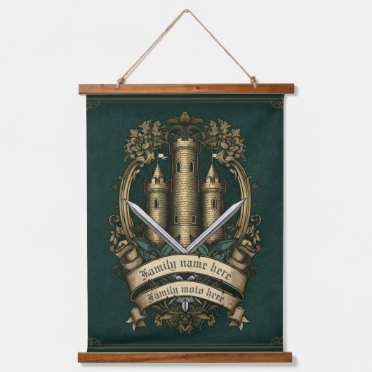 "Castle Crest of Honor"  Hangend Wandkleed (Voorkant)