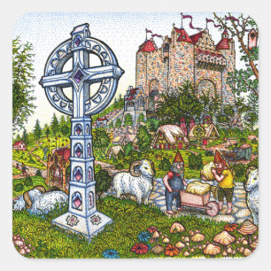 Castle Cross Stickers