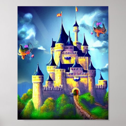 Castle Digital Fantasy Art Poster #03 (Voorkant)