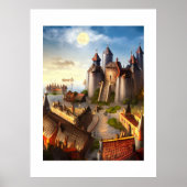 Castle Digital Fantasy Art Poster #04 (Voorkant)