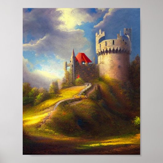 Castle Digital Fantasy Art Poster #05 (Voorkant)