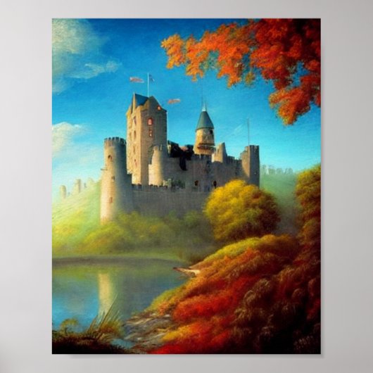 Castle Digital Fantasy Art Poster #13 (Voorkant)