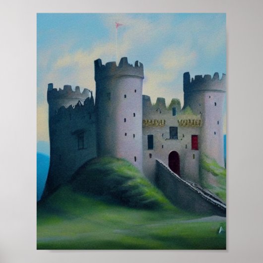 Castle Digital Fantasy Art Poster #16 (Voorkant)