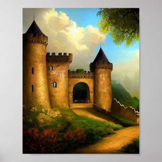 Castle Digital Fantasy Art Poster #17 (Voorkant)