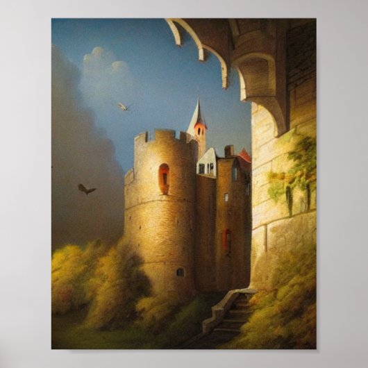 Castle Digital Fantasy Art Poster #18 (Voorkant)