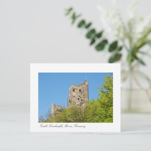 Castle Drachenfels, Bonn Duitsland Briefkaart (Staand voorkant)