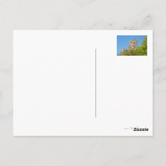 Castle Drachenfels, Bonn Duitsland Briefkaart (Achterkant)