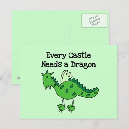 Castle Dragon Briefkaart (Voorkant / Achterkant)