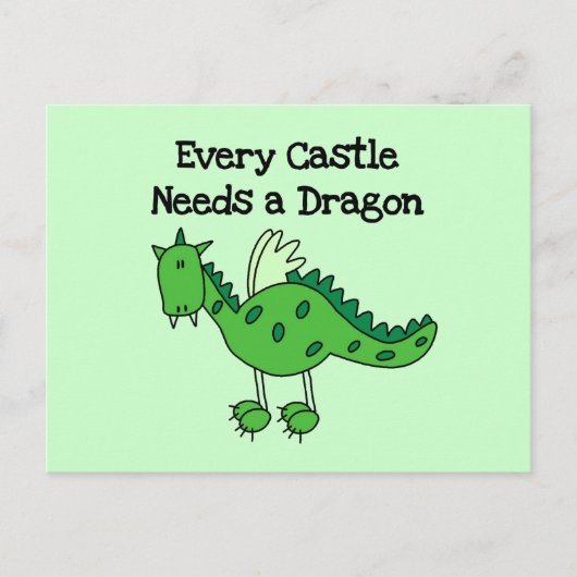 Castle Dragon Briefkaart (Voorkant)