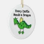 Castle Dragon Keramisch Ornament (Rechts)