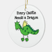 Castle Dragon Keramisch Ornament (Links)