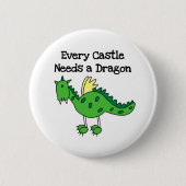 Castle Dragon Ronde Button 5,7 Cm (Voorkant)