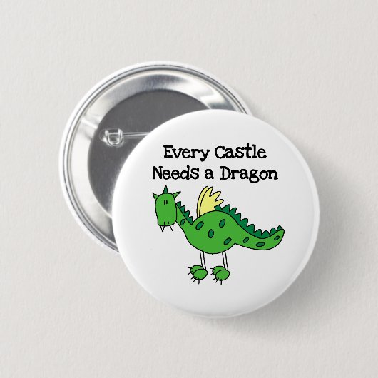 Castle Dragon Ronde Button 5,7 Cm (Voorkant /achterkant)