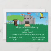 Castle Dragon thema verjaardag Kaart (Voorkant)