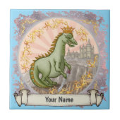 Castle Dragon tile Tegeltje (Voorkant)