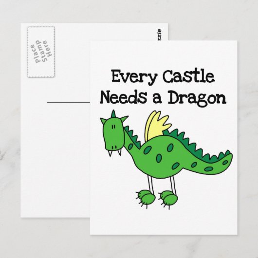 Castle Dragon Tshirts en Gifts Briefkaart (Voorkant / Achterkant)