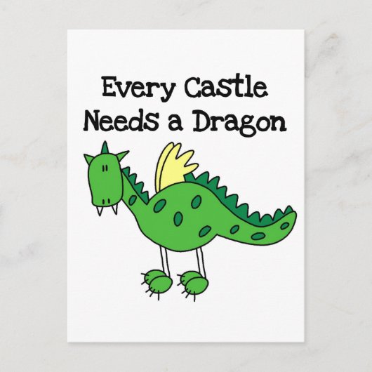 Castle Dragon Tshirts en Gifts Briefkaart (Voorkant)