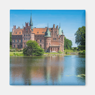 Castle Egeskov van een hond Magneet