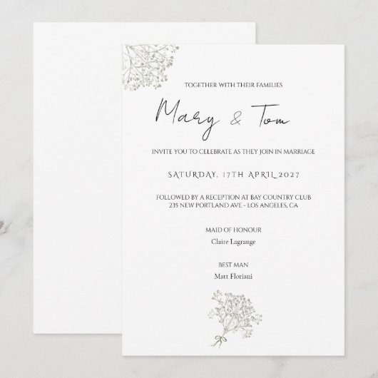 Castle Elegant Minimalistic Sage Green Bucket Kaart (Voorkant / Achterkant)