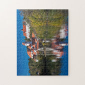 Castle en Abby bij de rivier Legpuzzel (Verticaal)