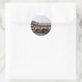 Castle en Charles Bridge Tsjechië-Praag Ronde Sticker (Tas)