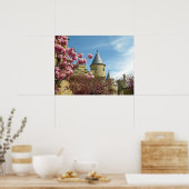 Castle en Flowers Poster (Keuken)