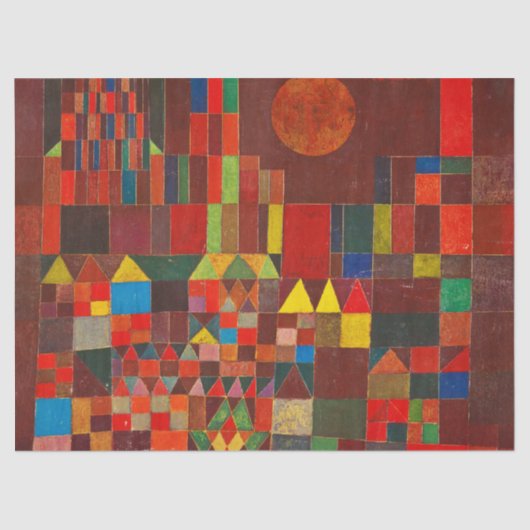 Castle en Sun door Paul Klee Tissuepapier (Voorkant)