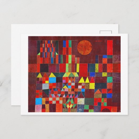 Castle en Sun, Paul Klee Briefkaart (Voorkant / Achterkant)