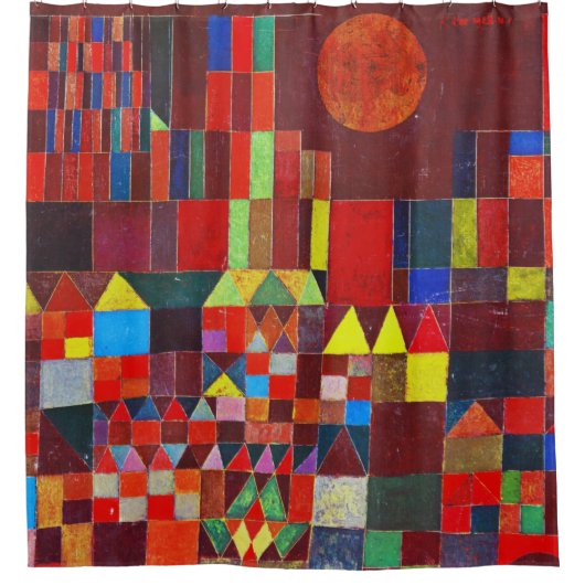 Castle en Sun, Paul Klee Douchegordijn (Voorkant)