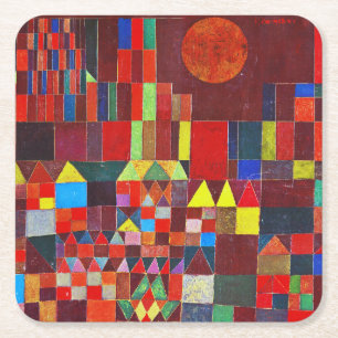 Castle en Sun, Paul Klee Kartonnen Onderzetters