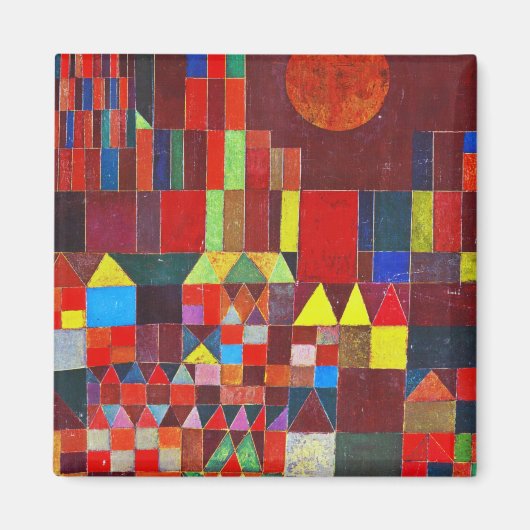 Castle en Sun, Paul Klee Magneet (Voorkant)