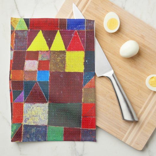 Castle en Sun, Paul Klee Theedoek (Quarter Fold)